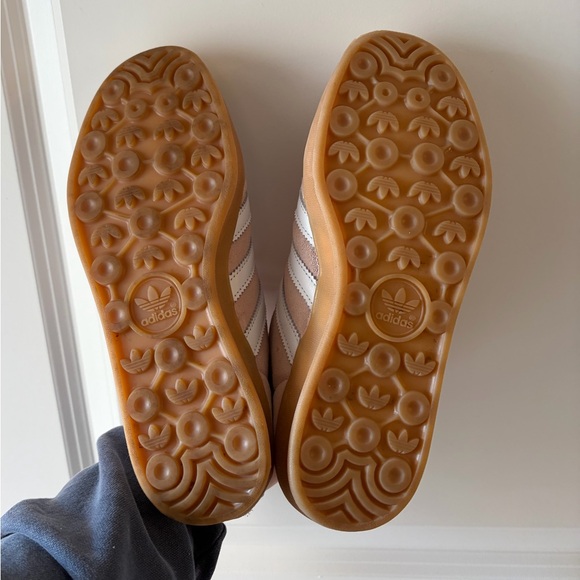 adidas Pink Suede Gazelle Sneaker with White Stripes - Picture 6 of 7